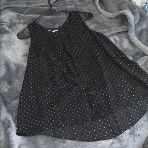 Dressy Black Polkadot Tank Top M